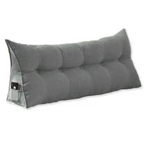 Almofada Cabeceira Ana Cama King 195cm Suede Cinza Ms Decor