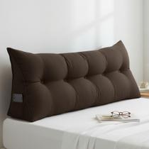 Almofada Cabeceira Ana Cama Queen 160cm Suede Marrom Mz Decor Almofada Cabeceira Ana Cama Queen 160cm Suede Marrom Mz Decor