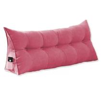 Almofada Cabeceira Ana Cama Queen 160cm Suede Rosa Ms Decor