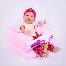 Almofada cadeirinha sofazinho Apoio para bebe motinha Feminina e Masculina - Hello Baby