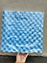 Almofada Caixa de Ovo Espuma AZUL DUPLA FACE QUADRADA D28