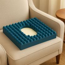 Almofada Caixa de Ovo Quadrada 45x45 cm Alívio de Pressão e Conforto Anatômico para Uso Terapêutico e Diário