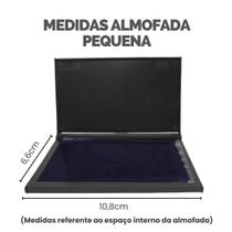 Almofada Carimbeira Escritório N3 Azul + 1 Tinta Refil 40ml
