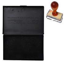 Almofada Carimbeira N5 Para Carimbos Extra Grande Cor Preta Radex