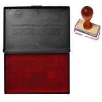 Almofada Carimbeira N5 Para Carimbos Extra Grande Cor Vermelha Radex