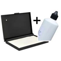 Almofada carimbeira + tinta de carimbos para superfícies plasticas secagem rápida - Carimbos e Papel