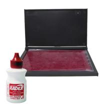 Almofada Carimbo Grande N4 Vermelha Com Tinta Refil