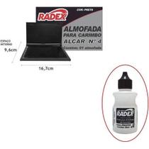 Almofada Carimbo Grande Nº4 + 1refil Carimbeira Papel Sacola Almofada Carimbo Grande Nº4 + 1refil Carimbeira Papel Sacola