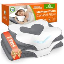 Almofada cervical de pescoço TranquilMoments Memory Foam, conjunto de 2 Almofada cervical de pescoço TranquilMoments Memory Foam, conjunto de 2