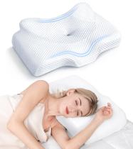Almofada cervical Osteo para alívio da dor no pescoço, espuma viscoelástica Almofada cervical Osteo para alívio da dor no pescoço, espuma viscoelástica