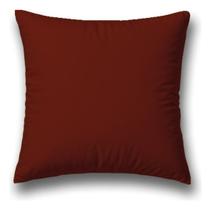 Almofada Cheia Veludo Liso Premium Sala Sofa Quarto 45x45 Vermelha