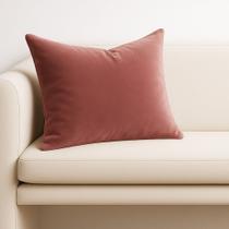 Almofada Cheia Veludo Suede Sofa Decorativa 45x45 Rosa