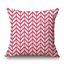 Almofada Chevron Vermelho sala quarto 40x40 enchimento fibra