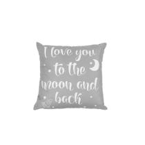 Almofada Cinza Branca Moon Macia Fibra Siliconada 44cm Almofada Cinza Branca Moon Macia Fibra Siliconada 44cm