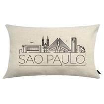 Almofada City Retangular Estampada 30x50cm São Paulo