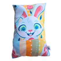 Almofada Coelho Páscoa Presente Com Bolso Para Chocolate Almofada Cheia com Ziper