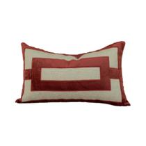 Almofada Coleção Brunello Bordada Marsala Retangular
