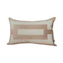 Almofada Coleção Brunello Bordada Rosé Retangular