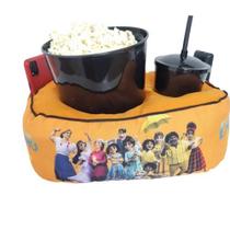 Almofada Com Bolso Porta Pipoca Balde + 1 Copo Encanto + brinde
