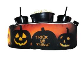 Almofada Com Bolso Porta Pipoca Balde + 2 Copos Halloween