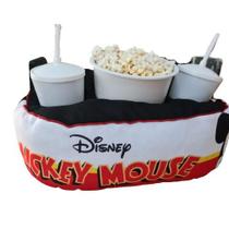 Almofada Com Bolso Porta Pipoca Balde + Copos Mickey Mouse 2
