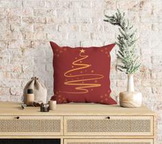 Almofada com enchimento Árvore Dourada Estrelas Almofada com enchimento Árvore Dourada Estrelas