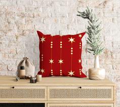 Almofada Com Enchimento Estrelas Brilhantes de Natal