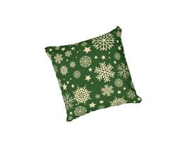 Almofada com enchimento Flocos de Neve Verde