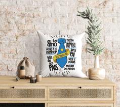 Almofada com enchimento Gravata Faixa Feliz Dia dos Pais