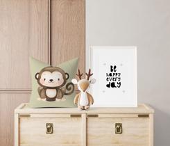 Almofada com enchimento Infantil Macaco Verde Claro Almofada com enchimento Infantil Macaco Verde Claro