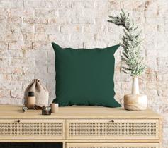 Almofada Com Enchimento Lisa Verde Escuro