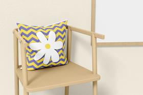 Almofada com enchimento Margarida Chevron