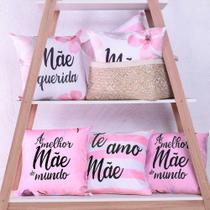 Almofada com Enchimento Microfibra "Tem Amo Mãe" Bene Casa 45 cm x 45 cm