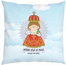 Almofada Com Enchimento Oração Santinho Menino Jesus de Praga Almofada Com Enchimento Oração Santinho Menino Jesus de Praga