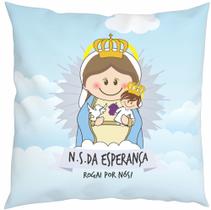 Almofada Com Enchimento Oração Santinho Nossa Senhora da Esperança Almofada Com Enchimento Oração Santinho Nossa Senhora da Esperança