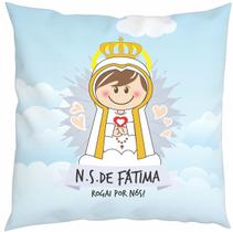 Almofada Com Enchimento Oração Santinho Nossa Senhora de Fátima