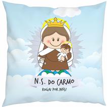 Almofada Com Enchimento Oração Santinho Nossa Senhora do Carmo
