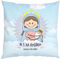 Almofada Com Enchimento Oração Santinho Nossa Senhora do Rosário