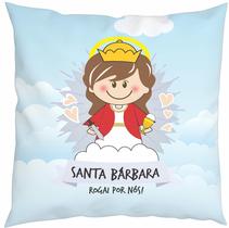 Almofada Com Enchimento Oração Santinho Santa Bárbara Almofada Com Enchimento Oração Santinho Santa Bárbara