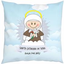 Almofada Com Enchimento Oração Santinho Santa Catarina de Sena Almofada Com Enchimento Oração Santinho Santa Catarina de Sena