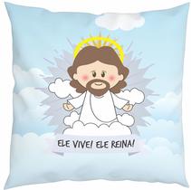 Almofada Com Enchimento Oração Santinhos Páscoa Jesus Ressuscitado Almofada Com Enchimento Oração Santinhos Páscoa Jesus Ressuscitado