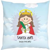 Almofada Com Enchimento Oração Santinhos Santa Inês