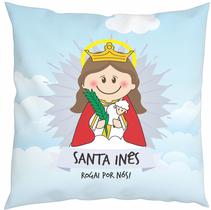 Almofada Com Enchimento Oração Santinhos Santa Inês