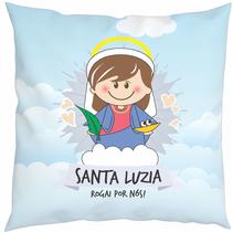 Almofada Com Enchimento Oração Santinhos Santa Luzia Almofada Com Enchimento Oração Santinhos Santa Luzia