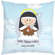 Almofada Com Enchimento Oração Santinhos Santa Tereza D'Ávila Almofada Com Enchimento Oração Santinhos Santa Tereza D'Ávila