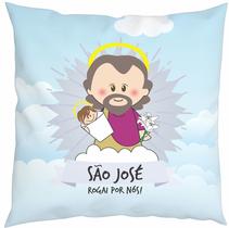 Almofada Com Enchimento Oração Santinhos São José e Menino Jesus Almofada Com Enchimento Oração Santinhos São José e Menino Jesus