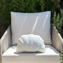 Almofada Concha Impermeável Área Externa 38x28 Branco
