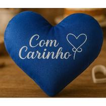 Almofada Coração "Com Carinho" Presente Especial e Afetuoso 23x21