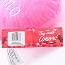 Almofada Coração de Veludo Rosa 30cm - Brink + Almofada Coração de Veludo Rosa 30cm - Brink +