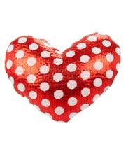 Almofada Coração Lantejoulas 22x27cm